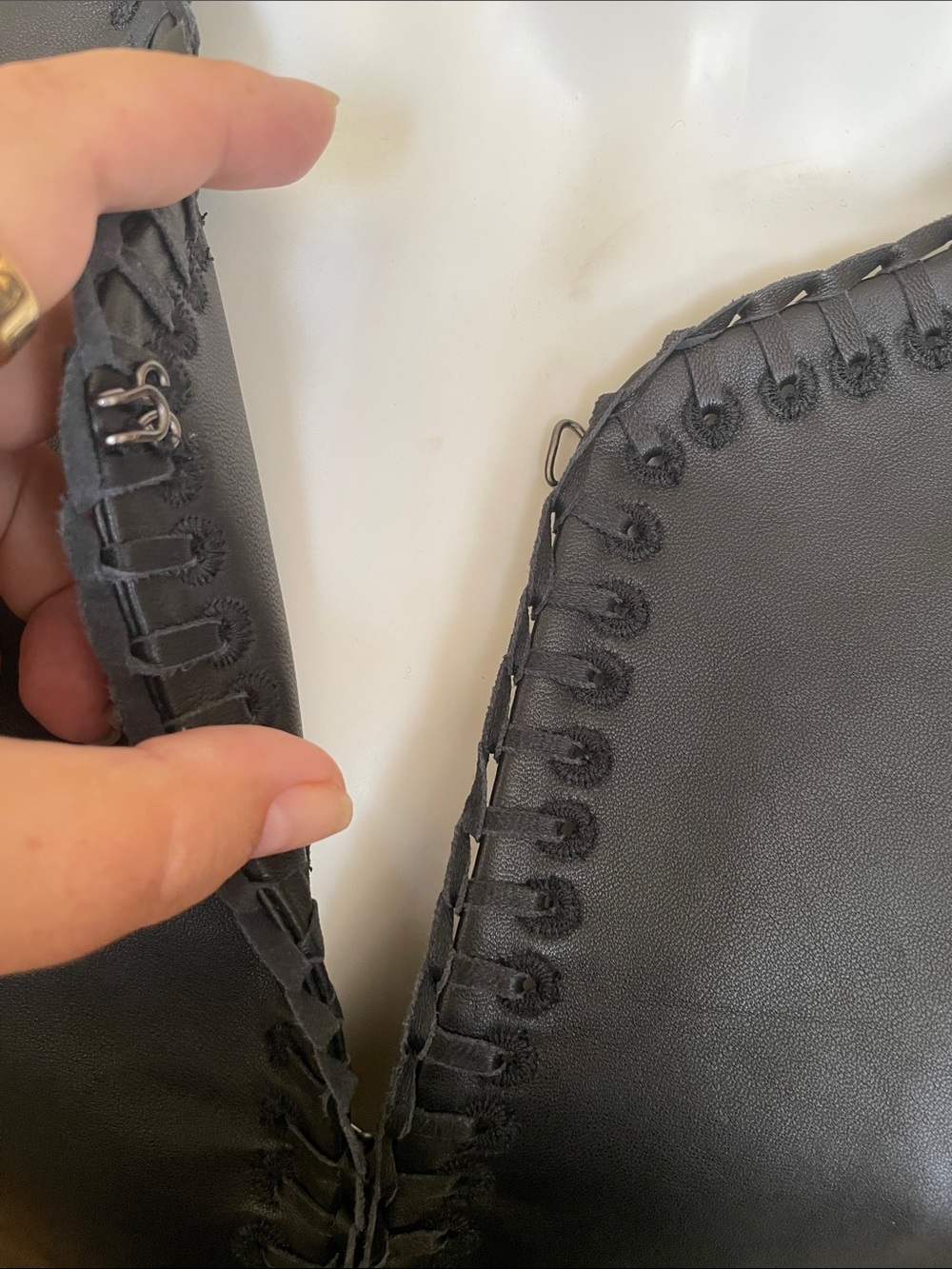 Rag & Bone Black Leather Jacket Size 4 - Picture 6 of 11